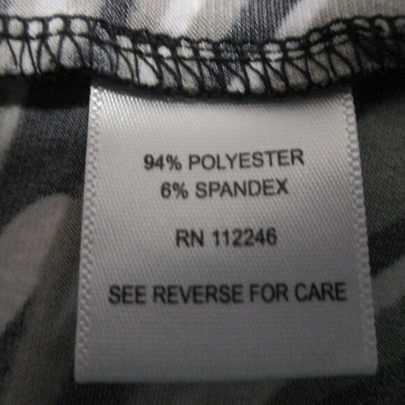 Sami & Jo top wash & wear stretchy black tans olive green cute 3/4 sleeve sz XL - Picture 3 of 9